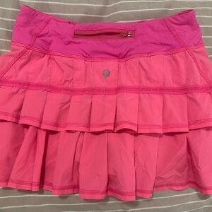 lululemon athletica Dual-Tone Pink Ruffle Skirt